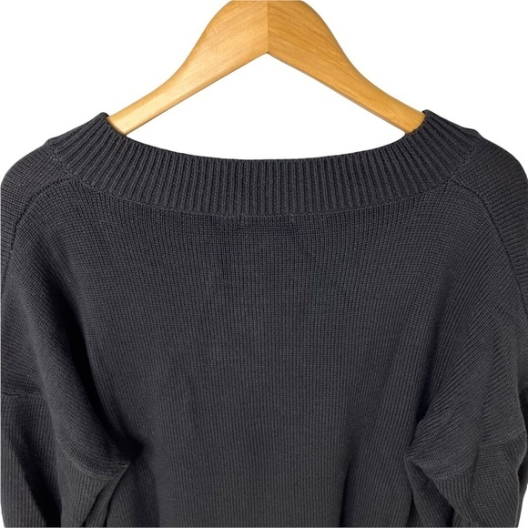 Larkin V Neck Sweater Star Print Navy Blue Size Large Long Sleeve G0091 - Picture 4 of 7